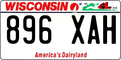 WI license plate 896XAH