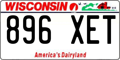 WI license plate 896XET