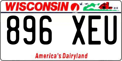 WI license plate 896XEU