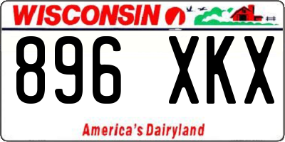 WI license plate 896XKX