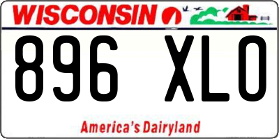 WI license plate 896XLO