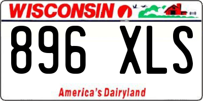 WI license plate 896XLS