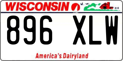 WI license plate 896XLW