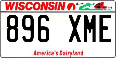 WI license plate 896XME