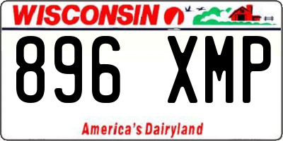 WI license plate 896XMP