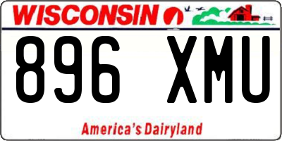WI license plate 896XMU