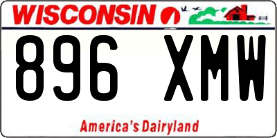 WI license plate 896XMW