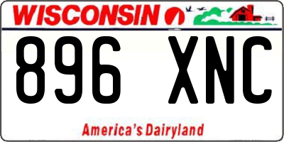 WI license plate 896XNC