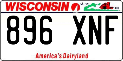 WI license plate 896XNF