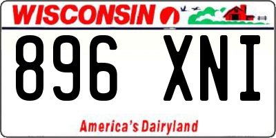 WI license plate 896XNI