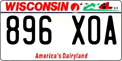 WI license plate 896XOA