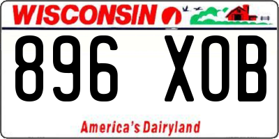 WI license plate 896XOB