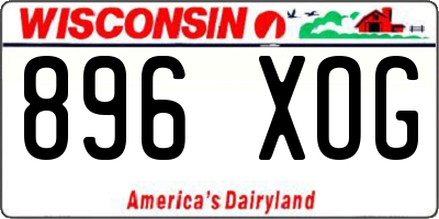 WI license plate 896XOG