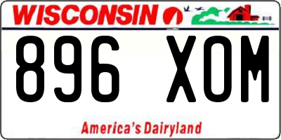 WI license plate 896XOM