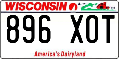 WI license plate 896XOT