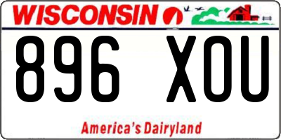 WI license plate 896XOU