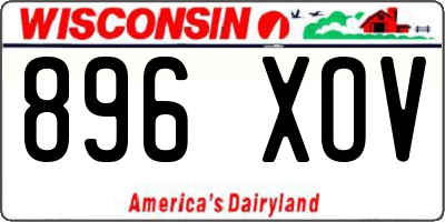 WI license plate 896XOV