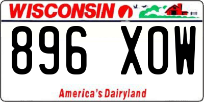 WI license plate 896XOW
