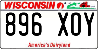 WI license plate 896XOY