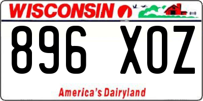 WI license plate 896XOZ