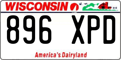 WI license plate 896XPD