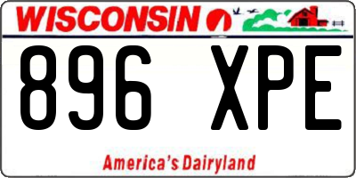 WI license plate 896XPE