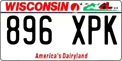 WI license plate 896XPK