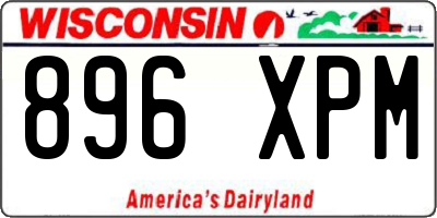 WI license plate 896XPM