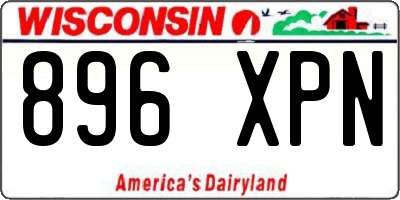 WI license plate 896XPN