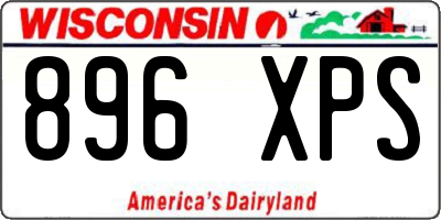WI license plate 896XPS