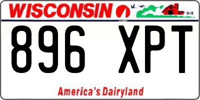WI license plate 896XPT