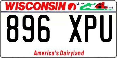 WI license plate 896XPU