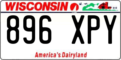 WI license plate 896XPY