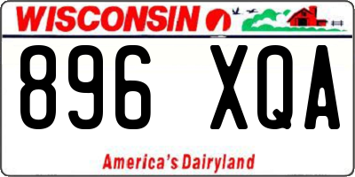 WI license plate 896XQA
