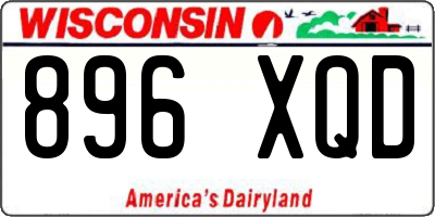 WI license plate 896XQD