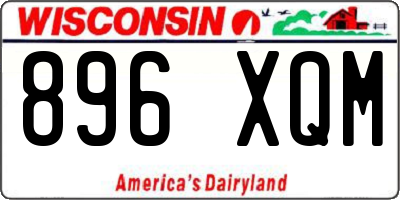 WI license plate 896XQM