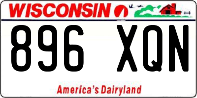 WI license plate 896XQN