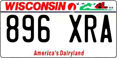 WI license plate 896XRA