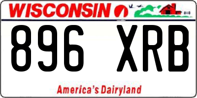 WI license plate 896XRB