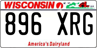 WI license plate 896XRG