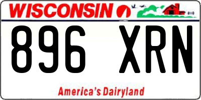WI license plate 896XRN