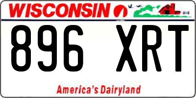 WI license plate 896XRT
