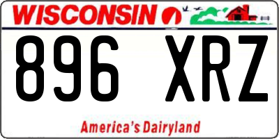 WI license plate 896XRZ