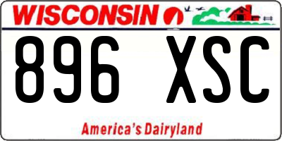 WI license plate 896XSC