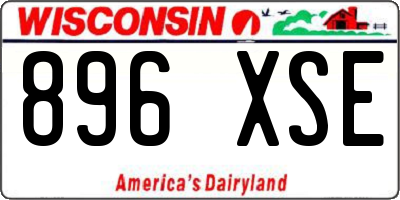 WI license plate 896XSE