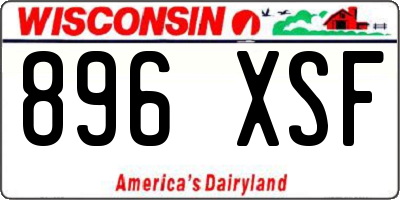 WI license plate 896XSF