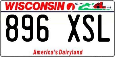 WI license plate 896XSL