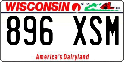 WI license plate 896XSM