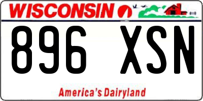 WI license plate 896XSN