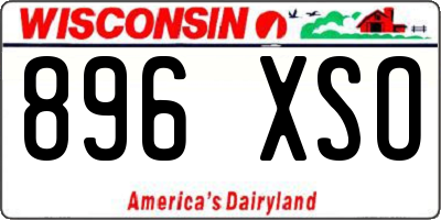 WI license plate 896XSO